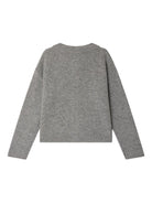 Cardigan per bambina Bonpoint Judicael grigio decorato con ciliegie - Rubino Kids