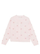 Cardigan per bambina Bonpoint rosa decorato con fiocchi - Rubino Kids