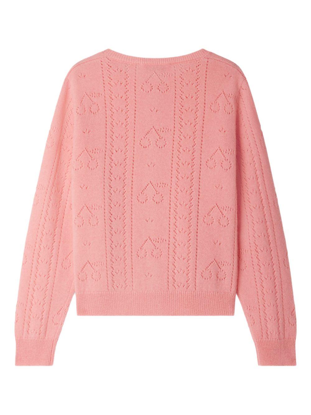 Cardigan per bambina Bonpoint rosa in maglia con bottoni - Rubino Kids