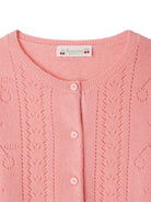 Cardigan per bambina Bonpoint rosa in maglia con bottoni - Rubino Kids