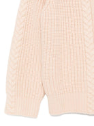 Cardigan per bambina Donsje beige con bottoni e motivo a trecce - Rubino Kids