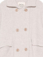 Cardigan per bambina Douuod Kids beige con chiusura a doppiopetto - Rubino Kids