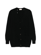 Cardigan per bambina Elisabetta Franchi La Mia Bambina nero con scollo a V - Rubino Kids