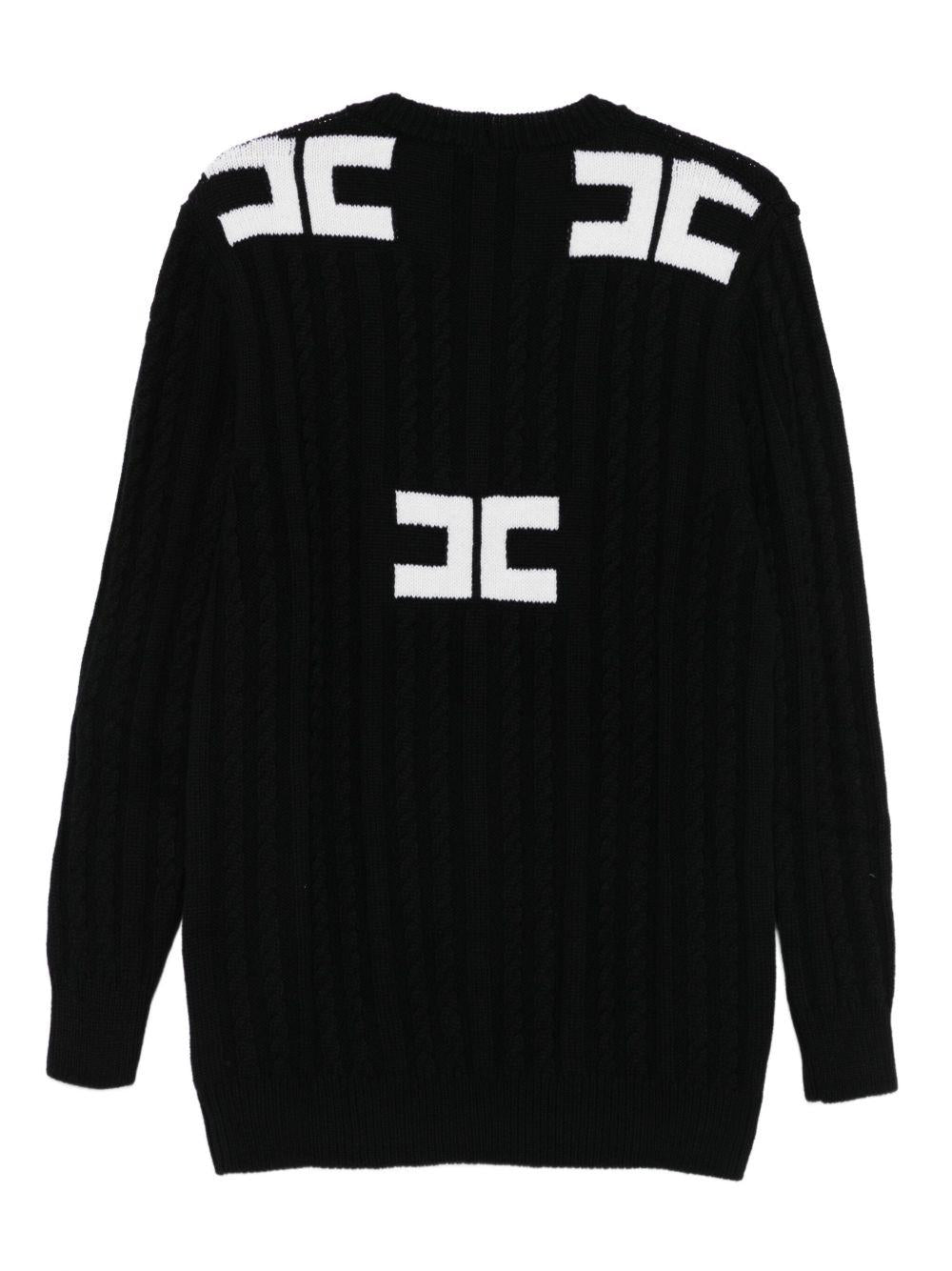 Cardigan per bambina Elisabetta Franchi La Mia Bambina nero con scollo a V - Rubino Kids