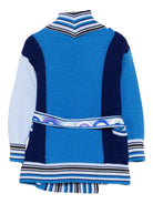 Cardigan per bambina Emilio Pucci Junior blu con motivo a righe - Rubino Kids