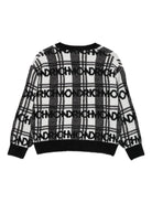 Cardigan per bambina John Richmond Junior nero con bottoni - Rubino Kids