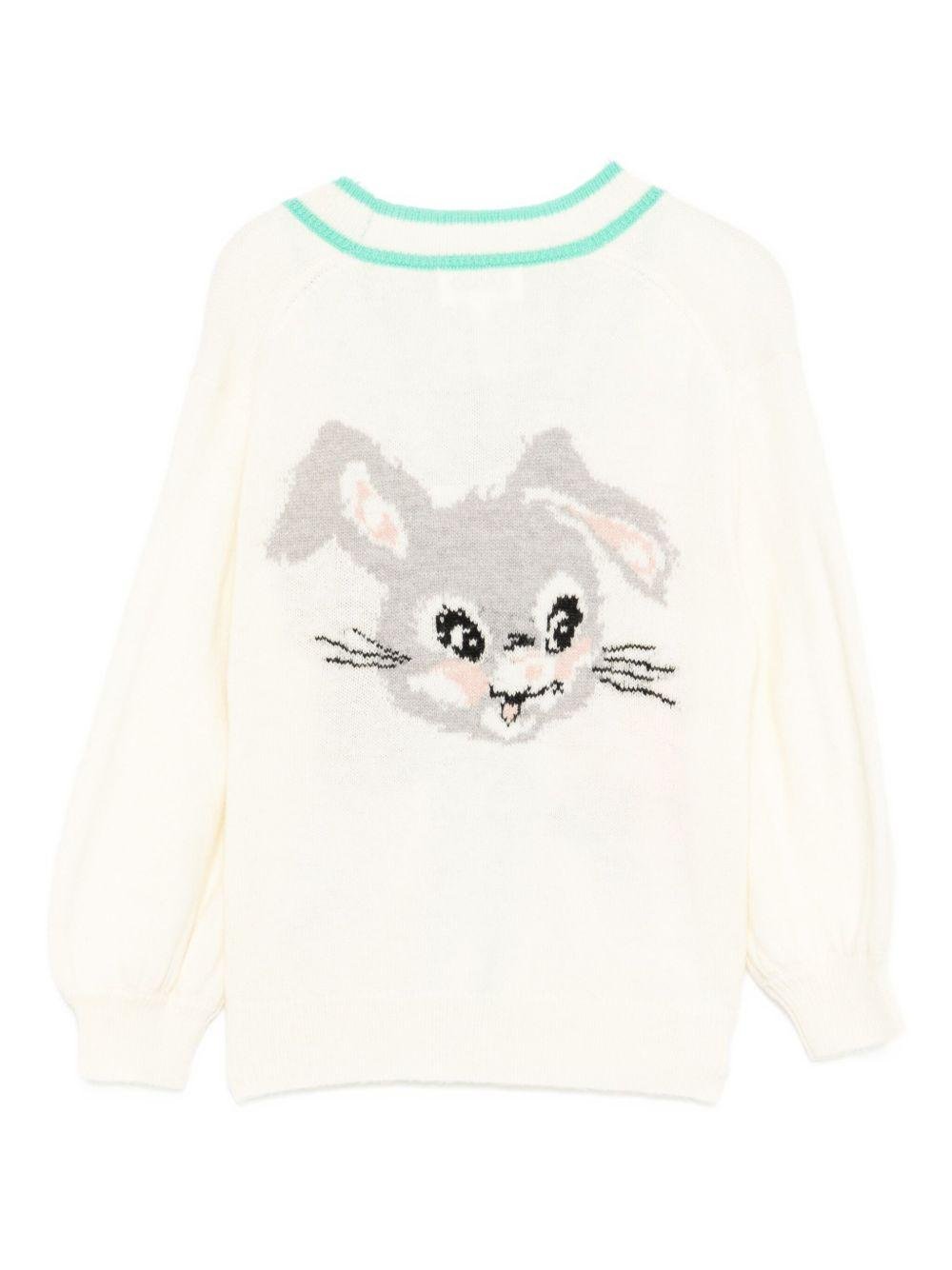 Cardigan per bambina Molo color crema ricamato con animali - Rubino Kids