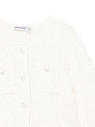 Cardigan per bambina Self - Portrait Kids bianco con bottoni - Rubino Kids