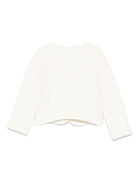 Cardigan per bambina Self - Portrait Kids bianco con bottoni - Rubino Kids