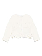 Cardigan per bambina Self - Portrait Kids bianco con bottoni - Rubino Kids