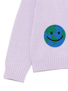 Cardigan per bambina Stella McCartney Kids lilla con motivo ricamato - Rubino Kids
