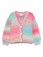 Cardigan per bambina Stella McCartney Kids multicolore a righe - Rubino Kids