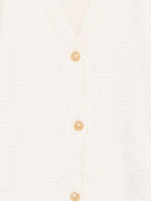 Cardigan per bambino Balmain Kids bianco con bottoni color oro - Rubino Kids