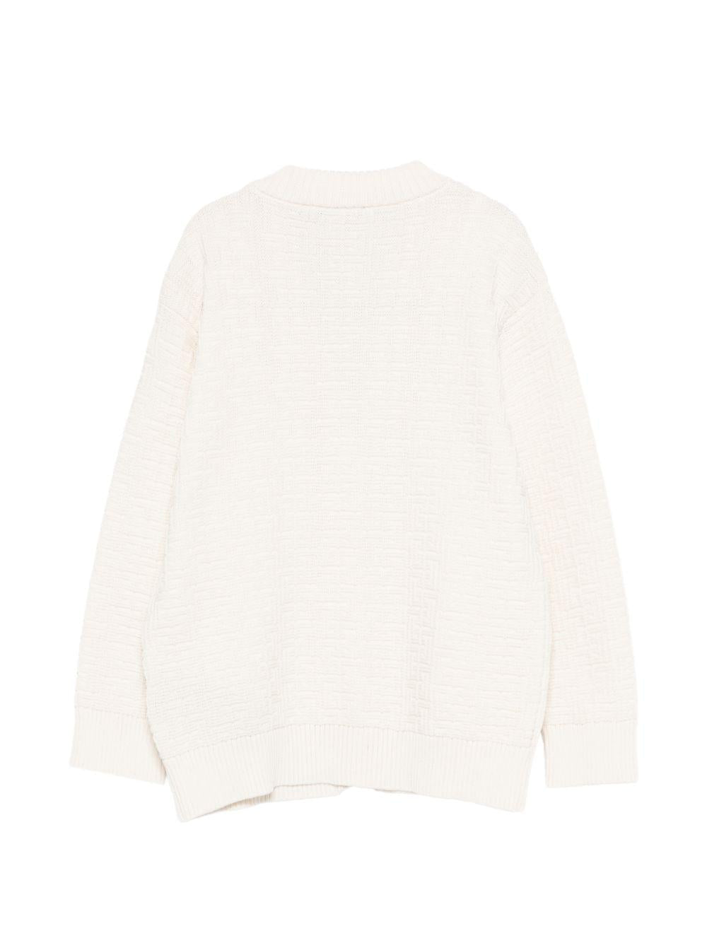 Cardigan per bambino Balmain Kids bianco con bottoni color oro - Rubino Kids