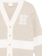 Cardigan per bambino Eleventy Kids beige con scollo a V - Rubino Kids