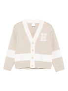 Cardigan per bambino Eleventy Kids beige con scollo a V - Rubino Kids