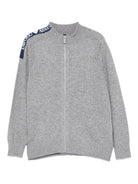Cardigan per bambino Empori Armani Kids grigio con logo - Rubino Kids