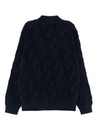 Cardigan per bambino Emporio Armani Kids blu con scollo a V - Rubino Kids