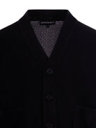 Cardigan per bambino Emporio Armani Kids blu con texture traforata - Rubino Kids