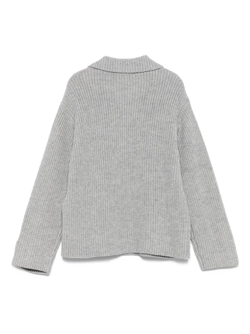 Cardigan per bambino Emporio Armani Kids grigio con tasche applicate - Rubino Kids