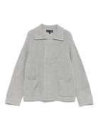 Cardigan per bambino Emporio Armani Kids grigio con tasche applicate - Rubino Kids