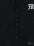 Cardigan per bambino John Richmond Junior blu con logo a intarsio - Rubino Kids