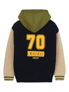 Cardigan per bambino Kenzo Kids blu con design color - block - Rubino Kids