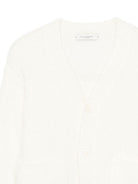 Cardigan per bambino Paolo Pecora Kids bianco con bottoni - Rubino Kids