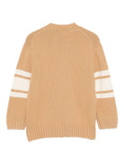 Cardigan per bambino Paolo Pecora Kids marrone cammello con bottoni - Rubino Kids