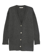 Cardigan per donna The New Society grigio con scollo a V - Rubino Kids