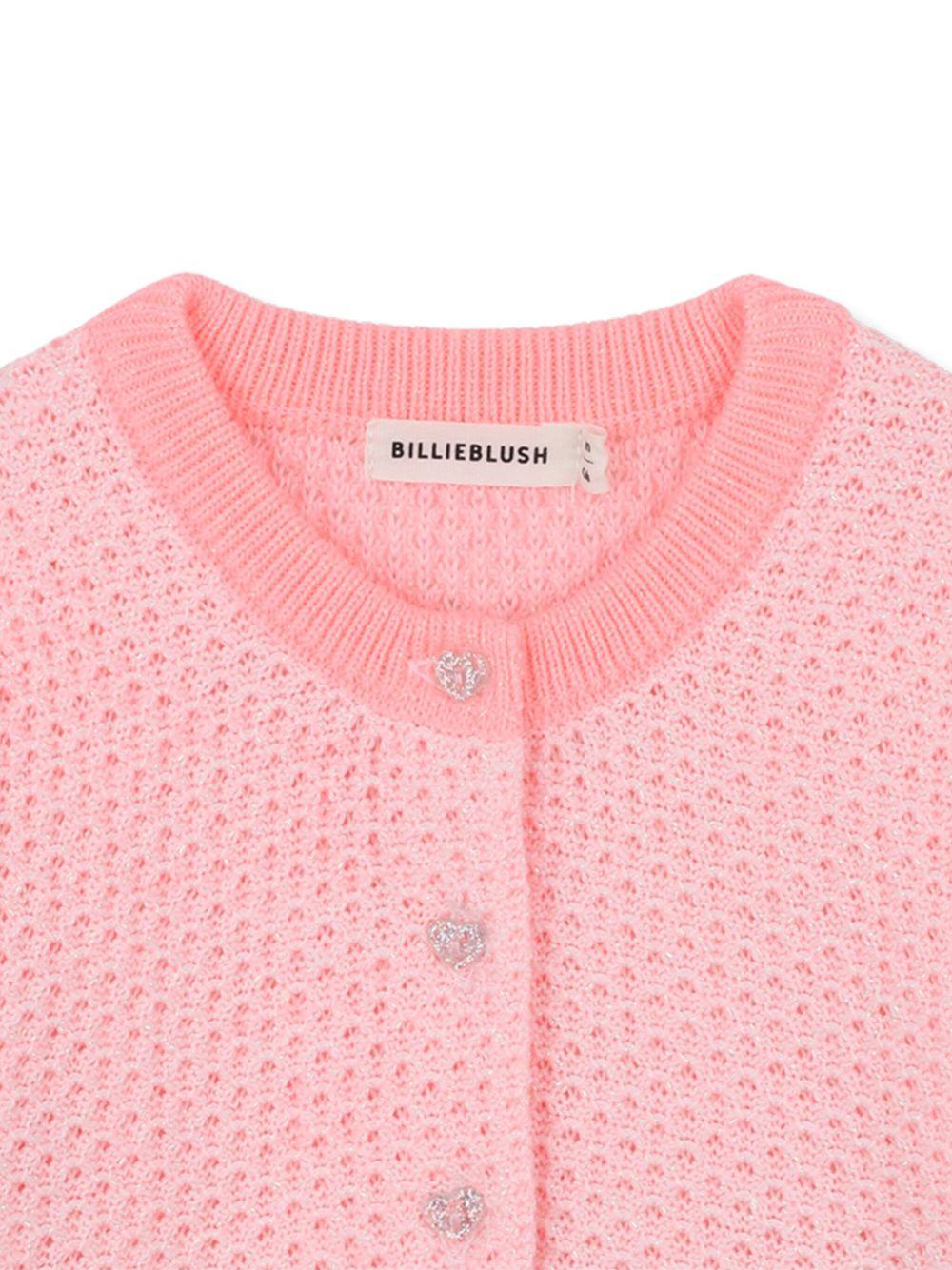 Cardigan per neonata Billieblush rosa con lavorazione in rilievo - Rubino Kids