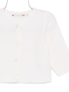 Cardigan per neonata Bonpoint bianco con chiusura con bottoni - Rubino Kids