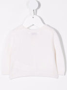 Cardigan per neonata Bonpoint bianco con scollo a V - Rubino Kids