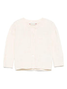 Cardigan per neonata Bonpoint Teyana ècru con chiusura frontale con bottoni - Rubino Kids