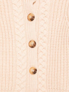 Cardigan per neonata Donsje beige con bottoni - Rubino Kids
