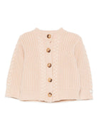 Cardigan per neonata Donsje beige con bottoni - Rubino Kids