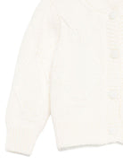 Cardigan per neonata Elisabetta Franchi La Mia Bambina bianco con motivo a rombi - Rubino Kids