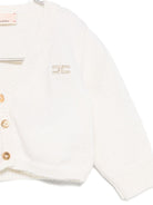 Cardigan per neonata Elisabetta Franchi La Mia Bambina bianco con scollo a V - Rubino Kids
