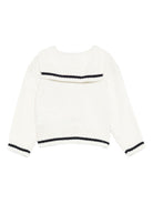 Cardigan per neonata Emporio Armani Kids bianco rifiniture nere - Rubino Kids