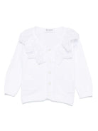 Cardigan per neonata JESURUM BABY Clara bianco con colletto in pizzo - Rubino Kids
