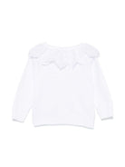 Cardigan per neonata JESURUM BABY Clara bianco con colletto in pizzo - Rubino Kids
