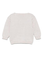 Cardigan per neonata La Stupenderia beige in cotone con tasca applicata sul petto - Rubino Kids