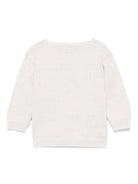 Cardigan per neonata La Stupenderia beige in cotone con tasca applicata sul petto - Rubino Kids