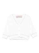Cardigan per neonata La Stupenderia bianco con bottoni in maglia - Rubino Kids