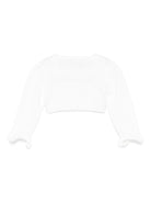 Cardigan per neonata La Stupenderia bianco con maniche a balze - Rubino Kids
