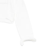 Cardigan per neonata La Stupenderia bianco con maniche a balze - Rubino Kids