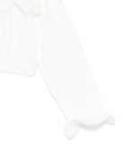 Cardigan per neonata La Stupenderia bianco con maniche arricciate - Rubino Kids