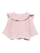 Cardigan per neonata La Stupenderia rosa con colletto arricciato - Rubino Kids