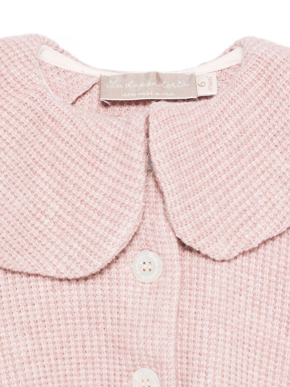 Cardigan per neonata La Stupenderia rosa con colletto arricciato - Rubino Kids