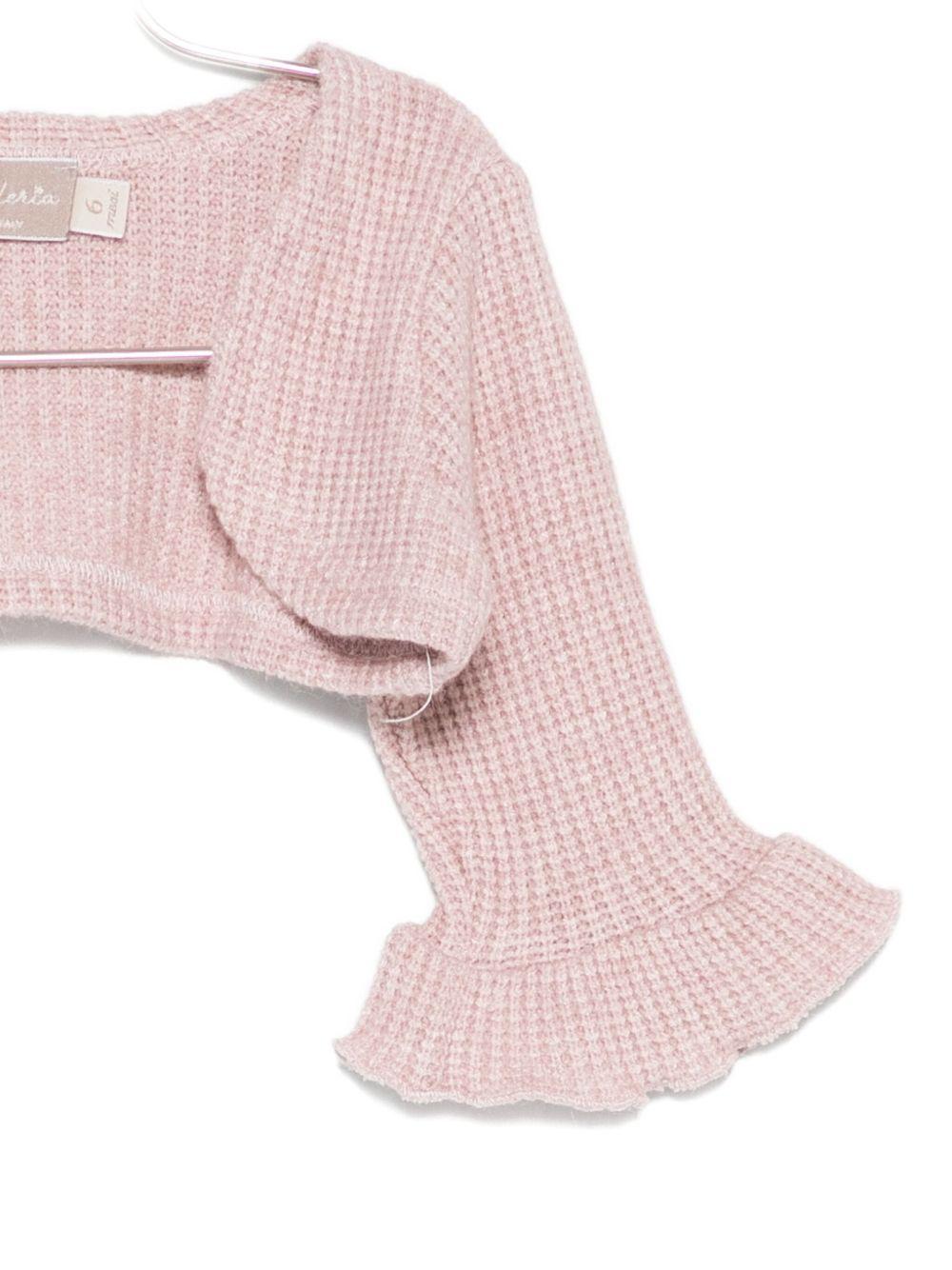 Cardigan per neonata La Stupenderia rosa con dettagli arricciati - Rubino Kids
